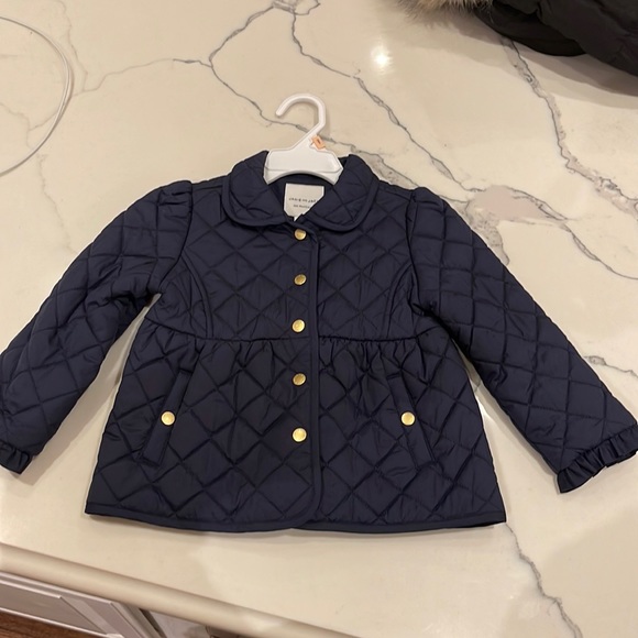 Janie and Jack Jackets & Coats Janie Jack Blue Quilt Coat Size 2t